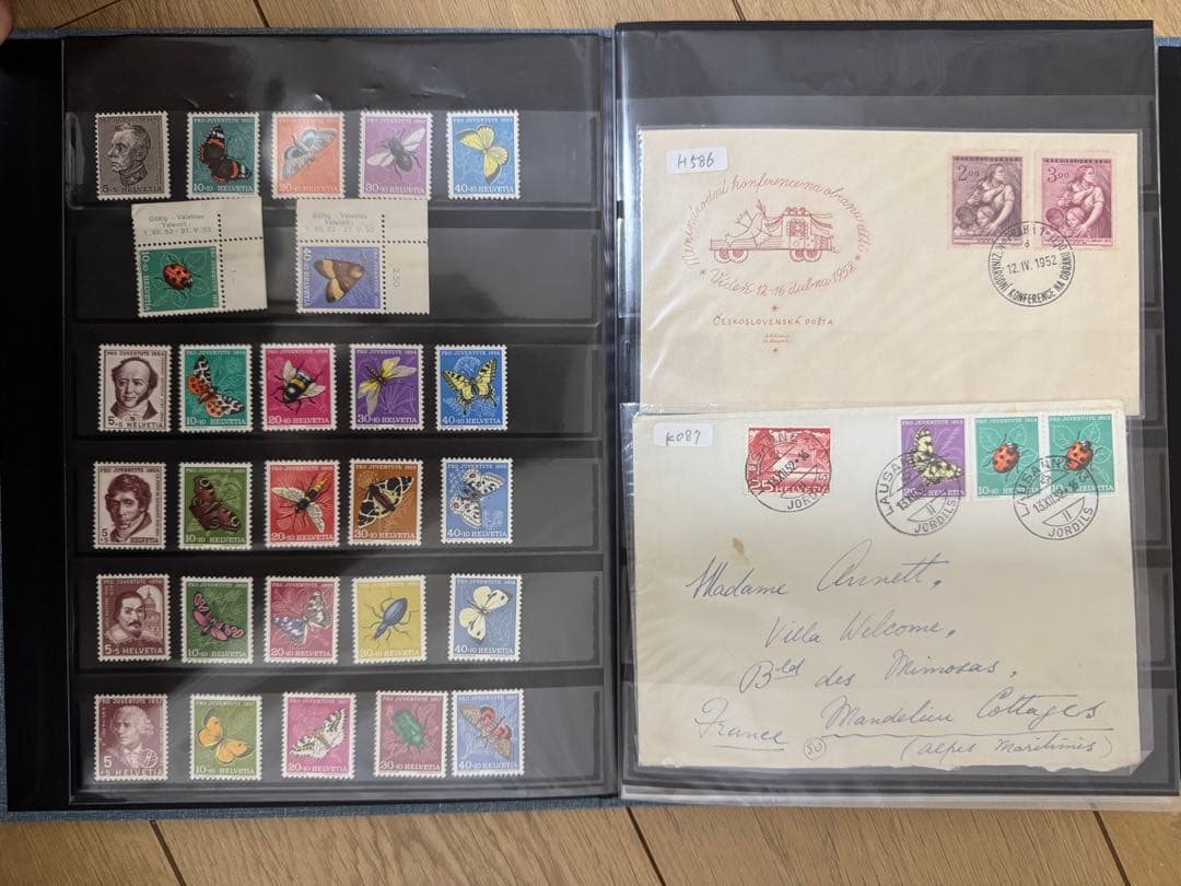 蝶　切手　コレクション　希少沢山