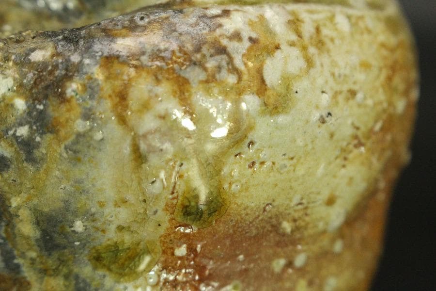 信楽焼 掛花入 高橋楽斎作 在印 美品(A600)