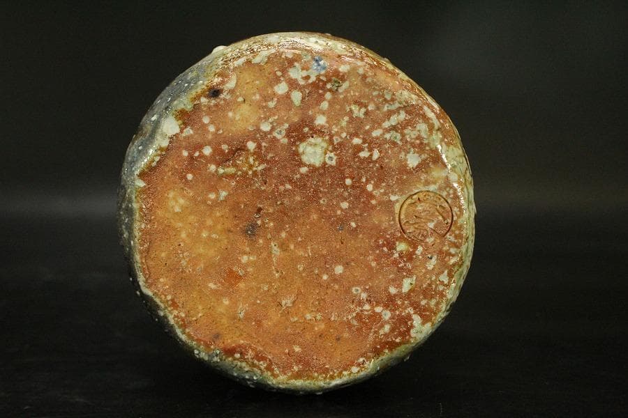 信楽焼 掛花入 高橋楽斎作 在印 美品(A600)