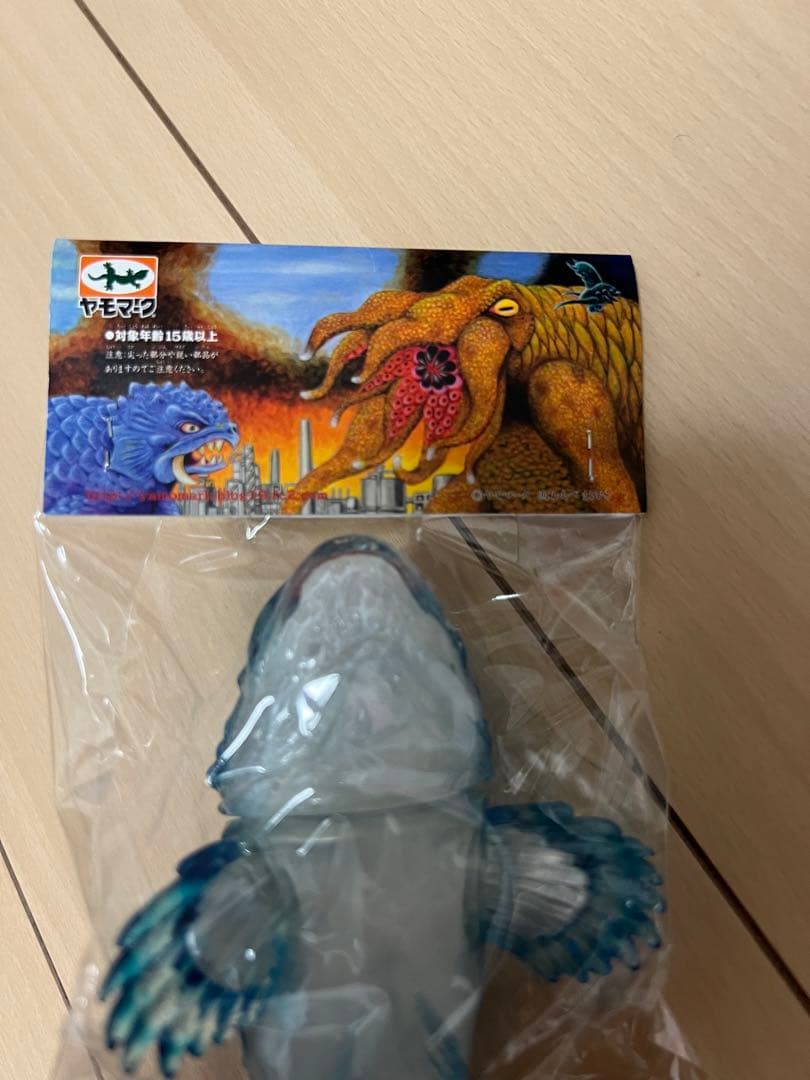 ヤモマーク ソフビ カサゴ クリア成型　青