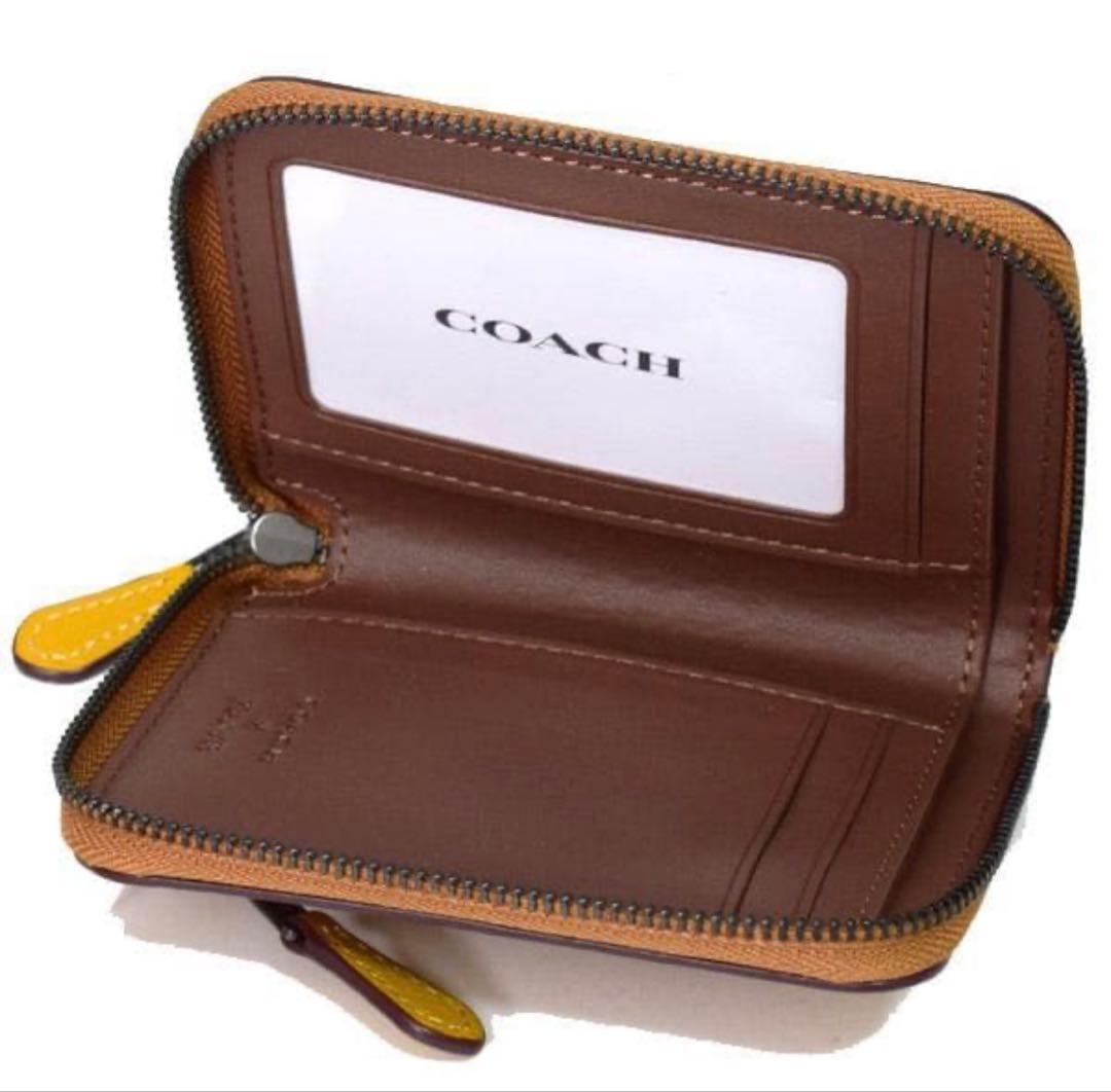 COACH ペブルレザー ピーナッツコスヌーピー ウォーク 二つ折り財布