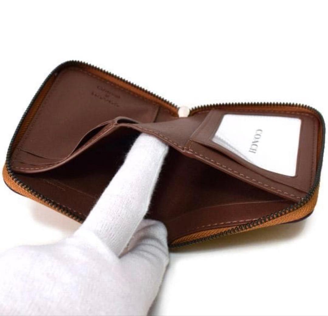 COACH ペブルレザー ピーナッツコスヌーピー ウォーク 二つ折り財布