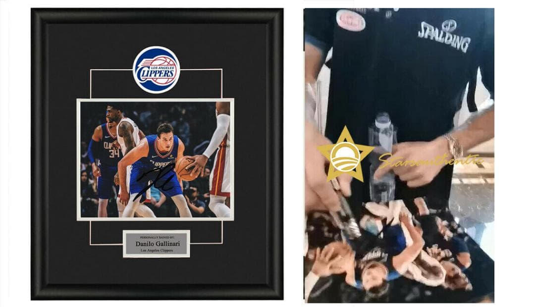 直筆サイン入り写真 ダニーロ・ガリナリ ロサンゼルス・クリッパーズ SA鑑定済