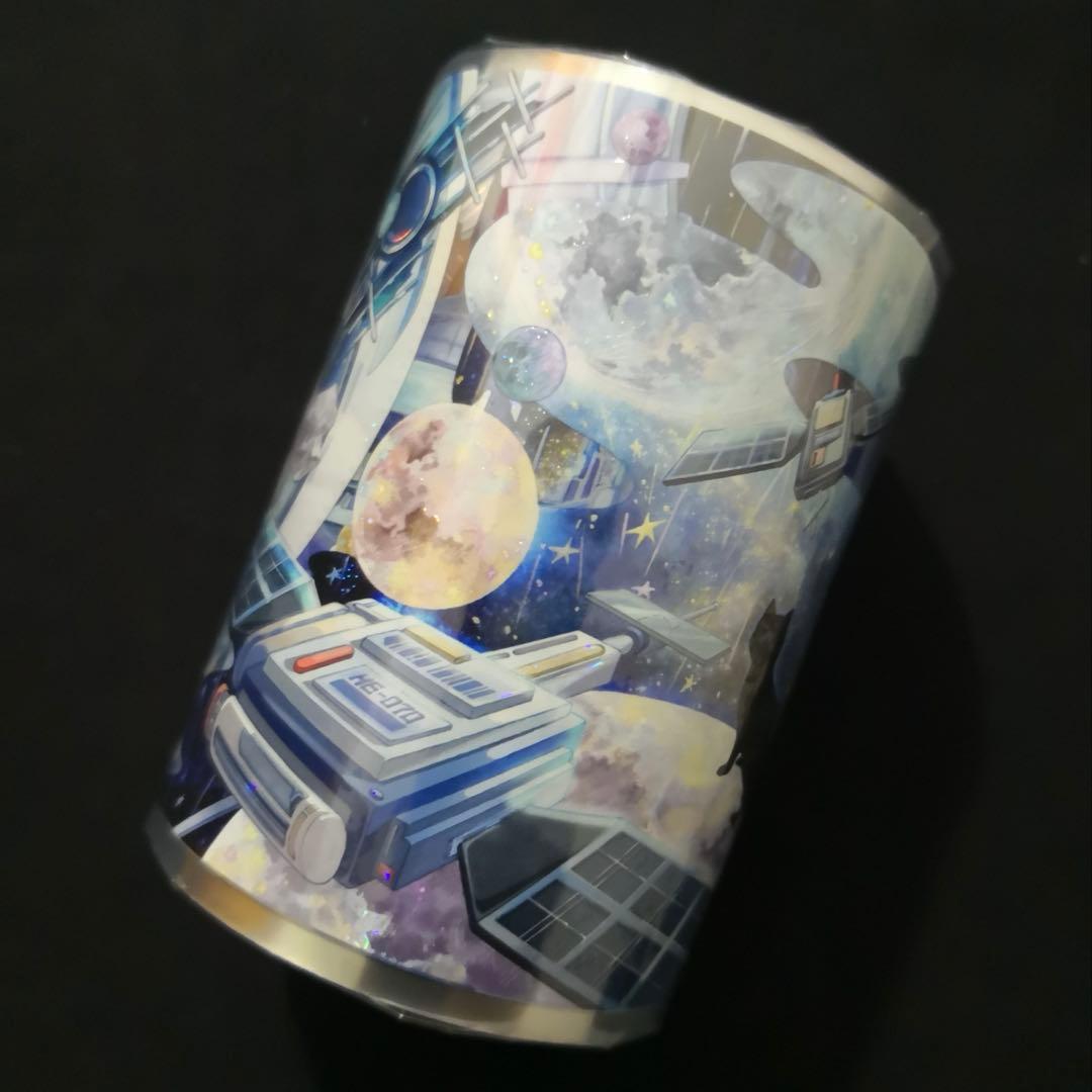 【8768】海外　マステ　3/5/巻売り　貝殻光　マスキングテープ宇宙　猫　景色