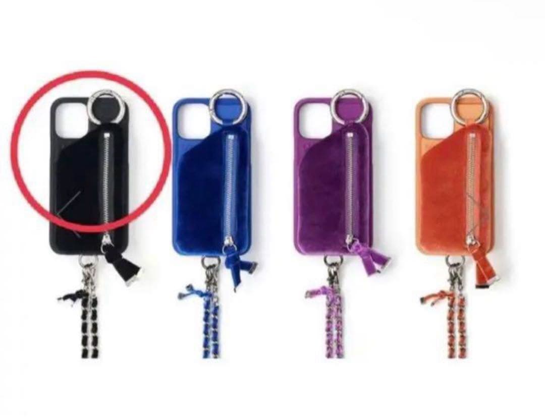 Ajew エジューiphone15proケース 15pro ベロア ブラック