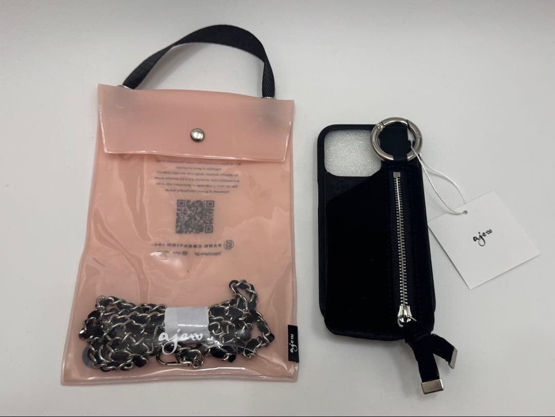 Ajew エジューiphone15proケース 15pro ベロア ブラック