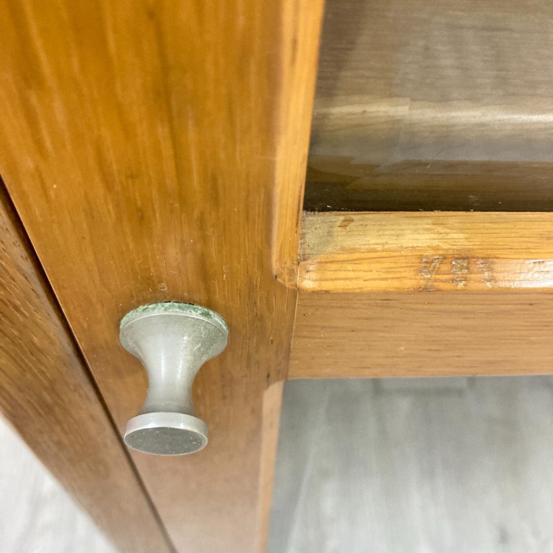 【オールドカリモク】ヴィンテージ　飾り棚　コレクションケース　キャビネット