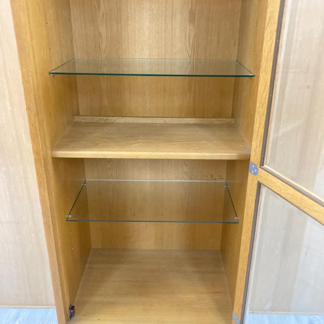 【オールドカリモク】ヴィンテージ　飾り棚　コレクションケース　キャビネット