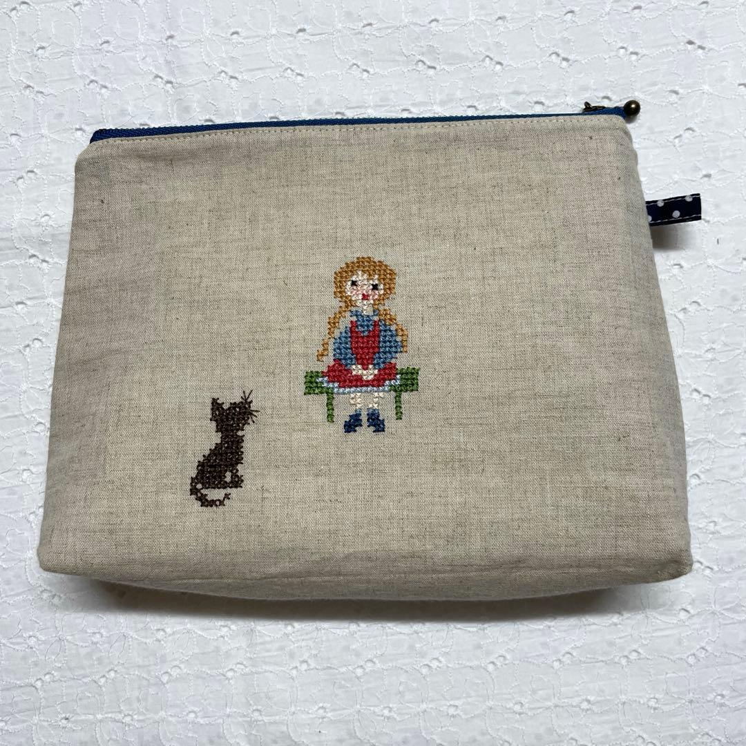 クロスステッチ 完成品 ファスナーポーチ サモイロフ オーダー56