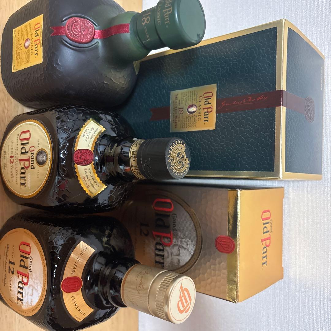 Old Parr 18年 & 12年 3本飲み比べセット　750ml