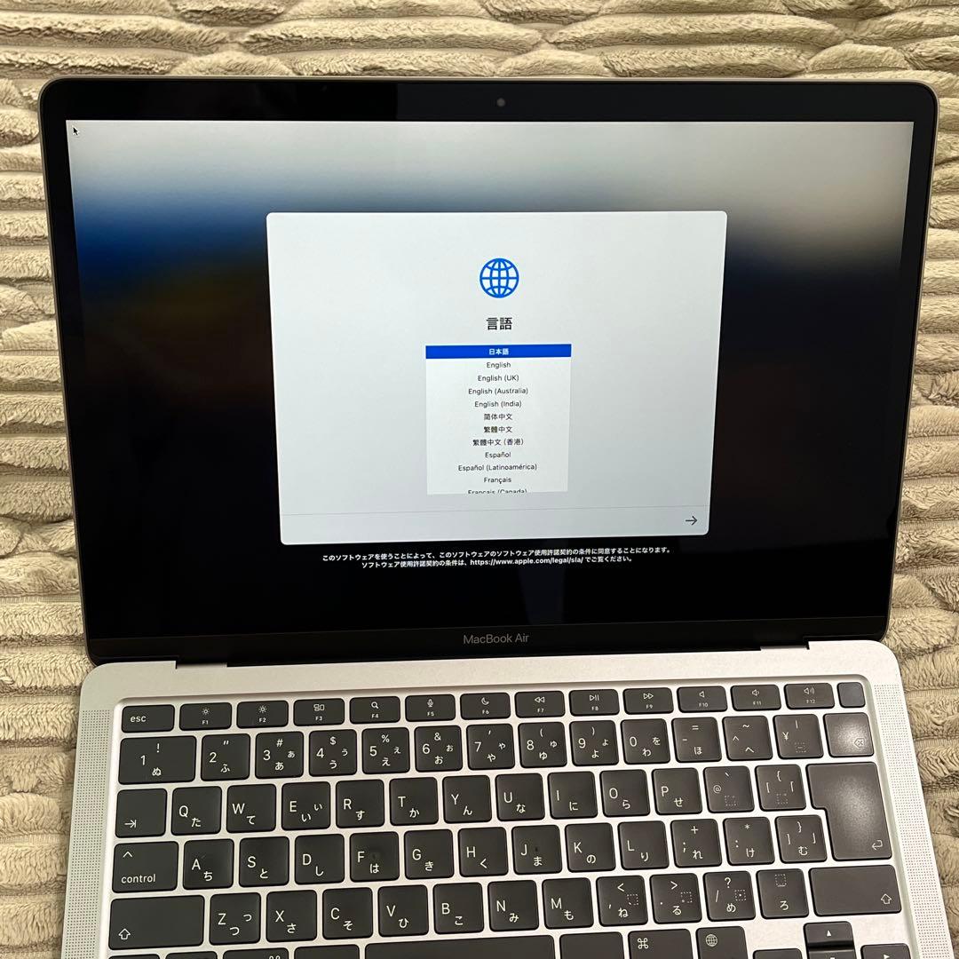 美品 MacBook Air (Apple M1) 16GB 512GB 本体