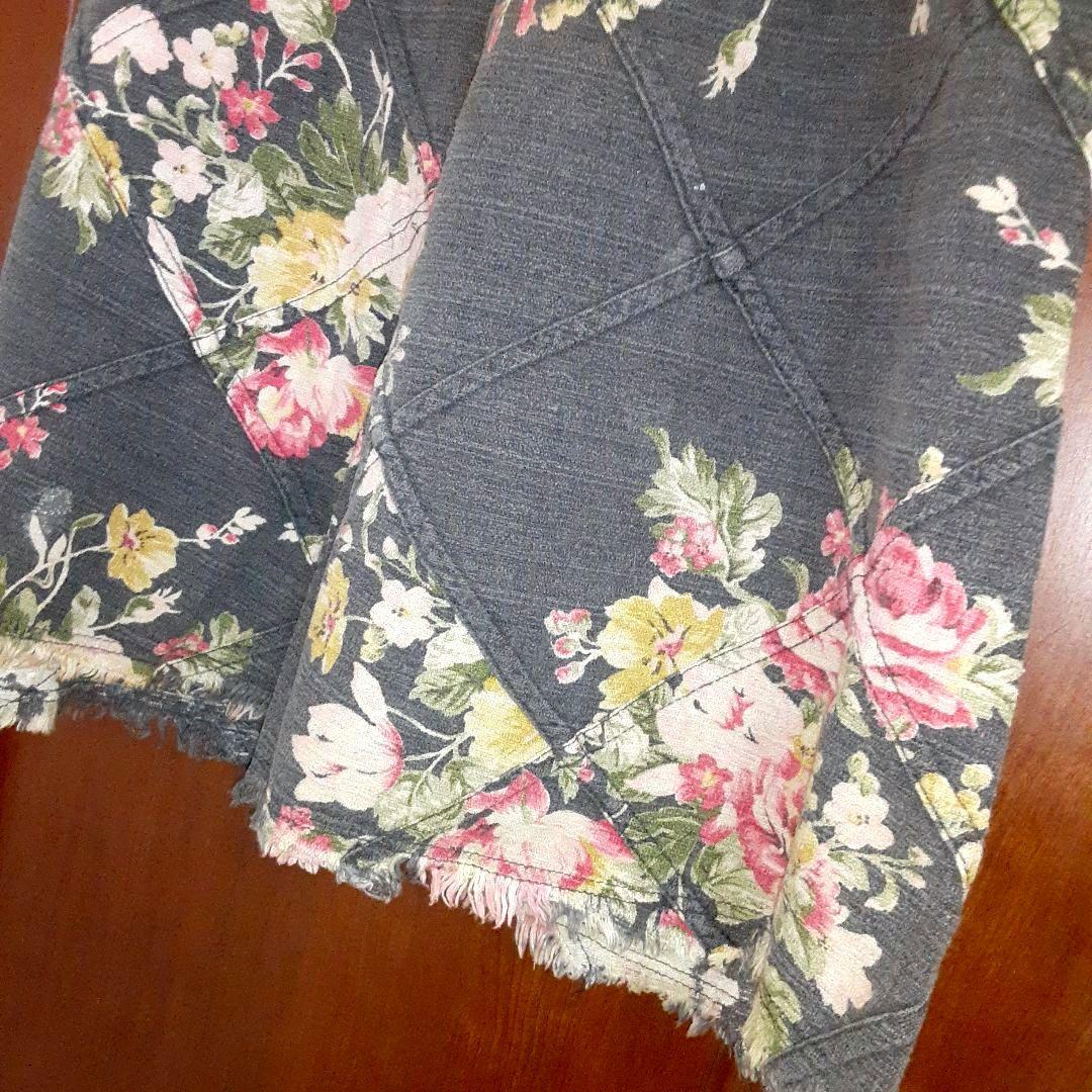【ジュンヤ ワタナベ】コレクションライン ヴィンテージ 花柄 デニム スカート