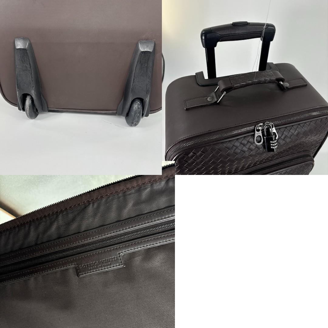 超極美品 ボッテガヴェネタ イントレチャート キャリーバッグ ブラウン メンズ