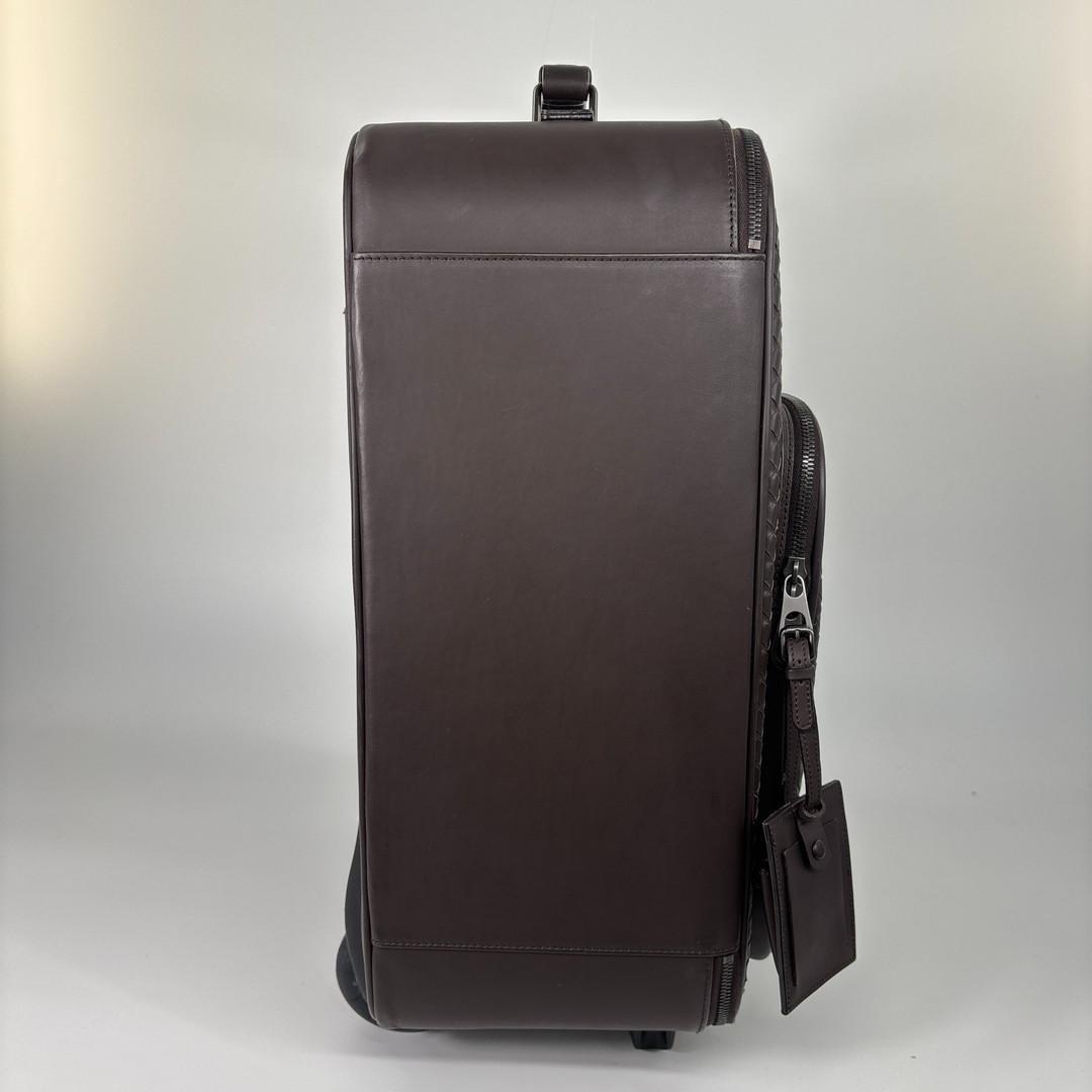 超極美品 ボッテガヴェネタ イントレチャート キャリーバッグ ブラウン メンズ