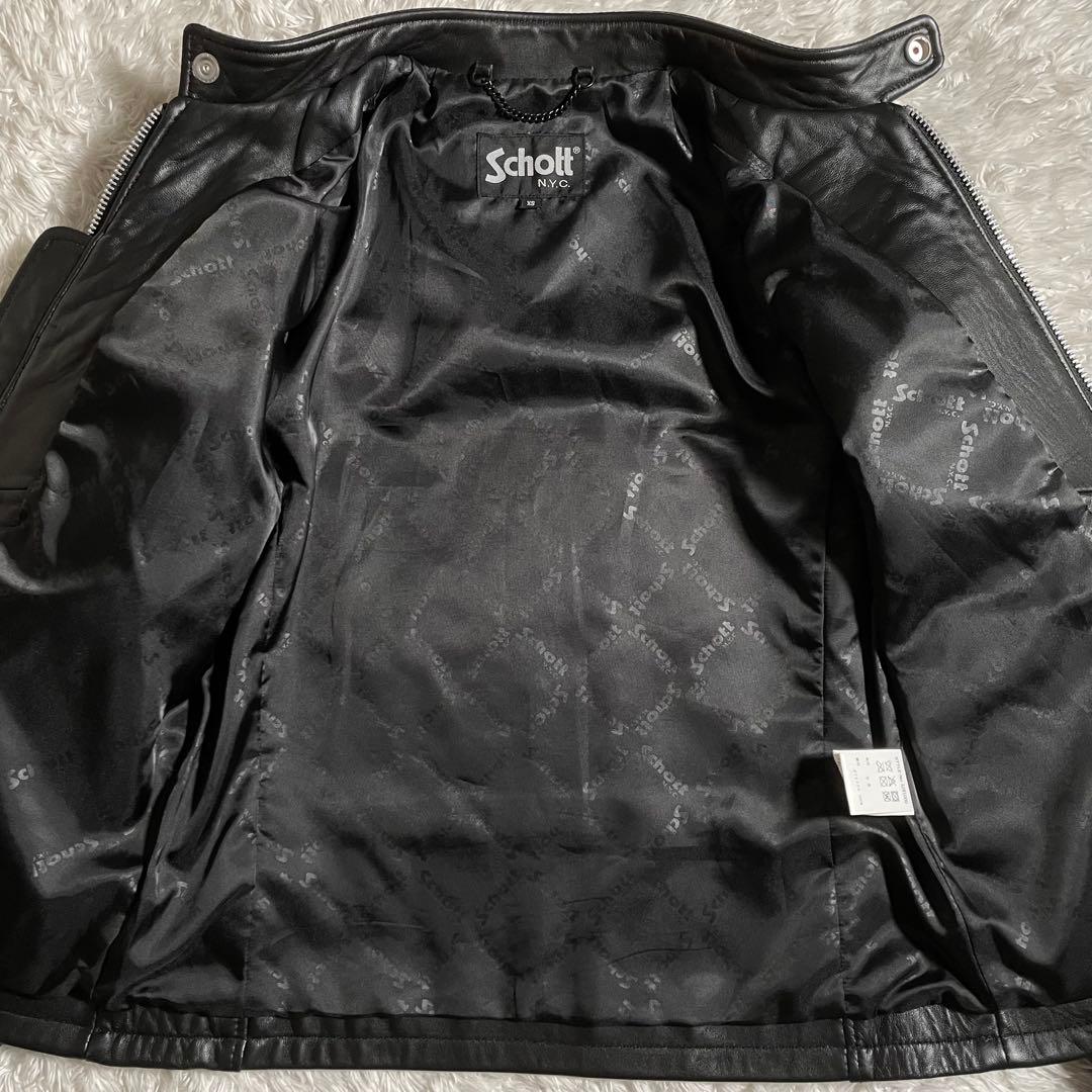 schott シングルライダースジャケット ラムレザー 羊革