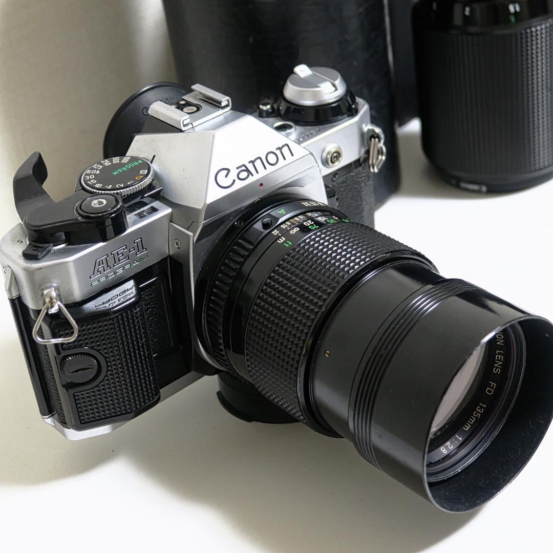 CANON　A-1本体　AE-1+P本体　交換レンズ６本　取説　ジャンク