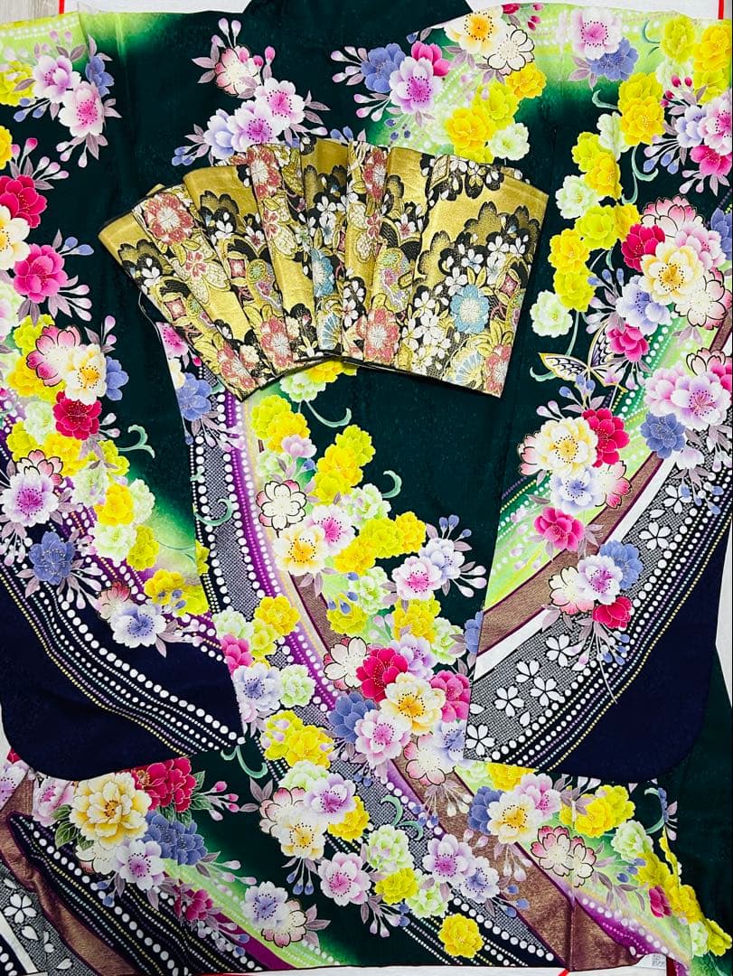 新品　呉服店398,000円刺繍付きお振袖 完全25点フルセット　トールサイズ