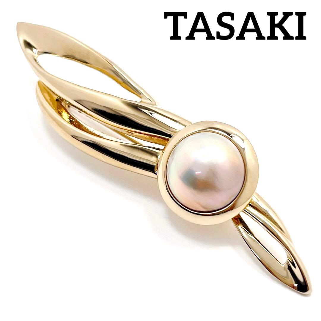 極美品✨田崎真珠　TASAKI タサキ マベパール　ピンブローチ コサージュ