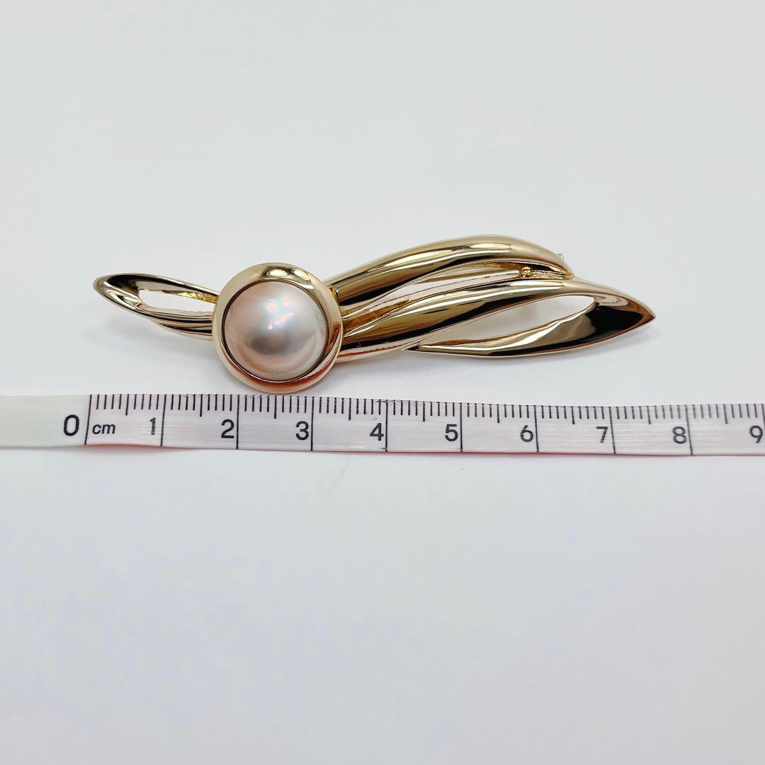 極美品✨田崎真珠　TASAKI タサキ マベパール　ピンブローチ コサージュ
