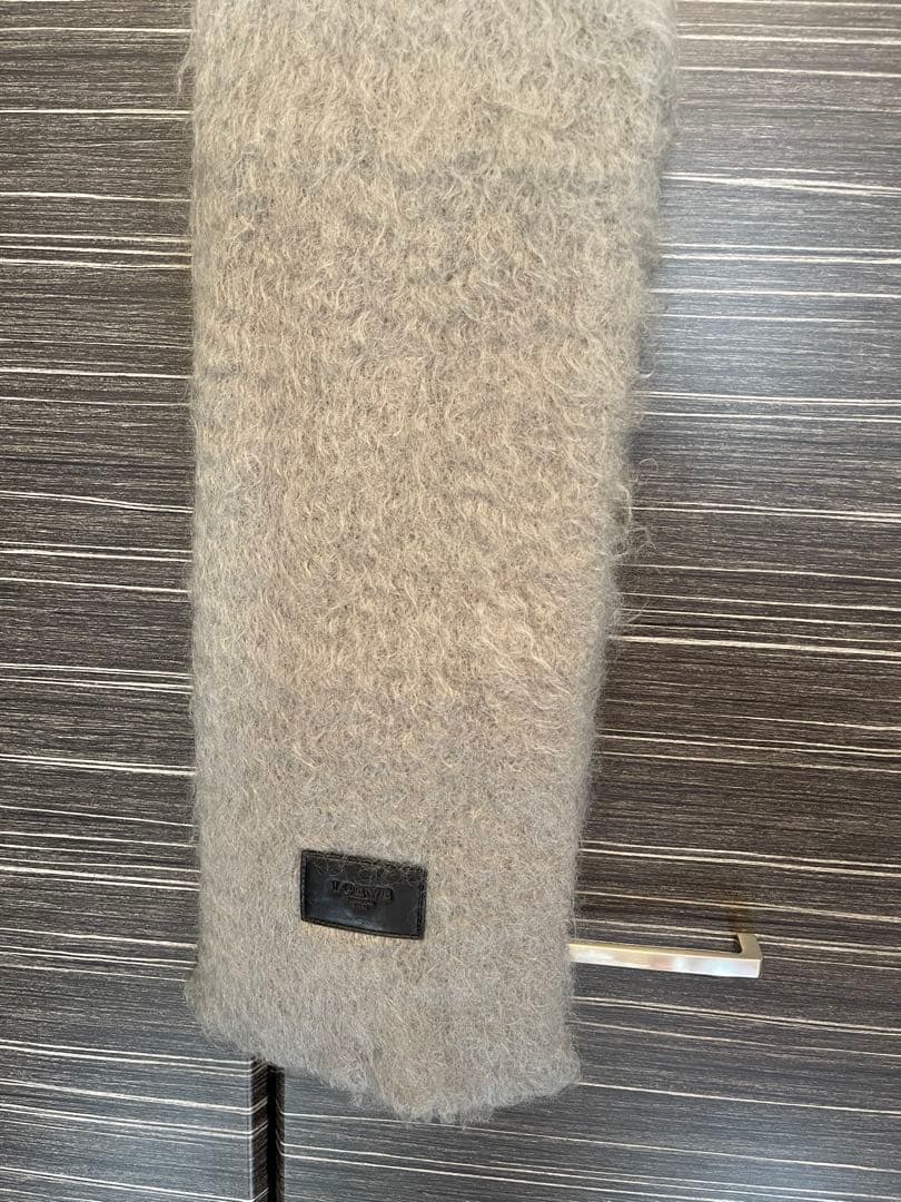 LOEWE ロエベ マフラー モヘヤ ウール グレージュ