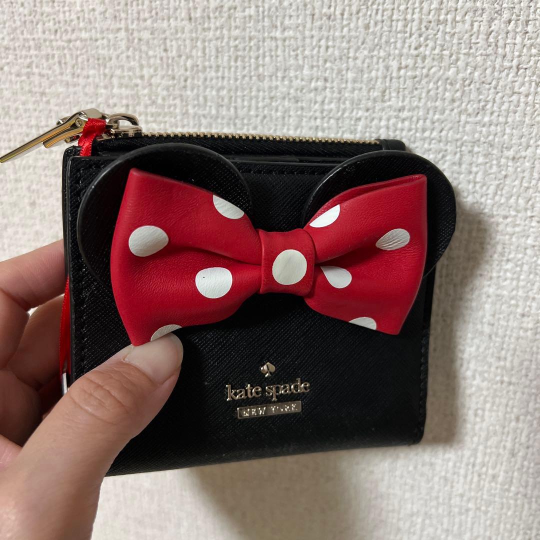 【新品】Kate Spade ミニーマウス 二つ折り財布 【未使用】