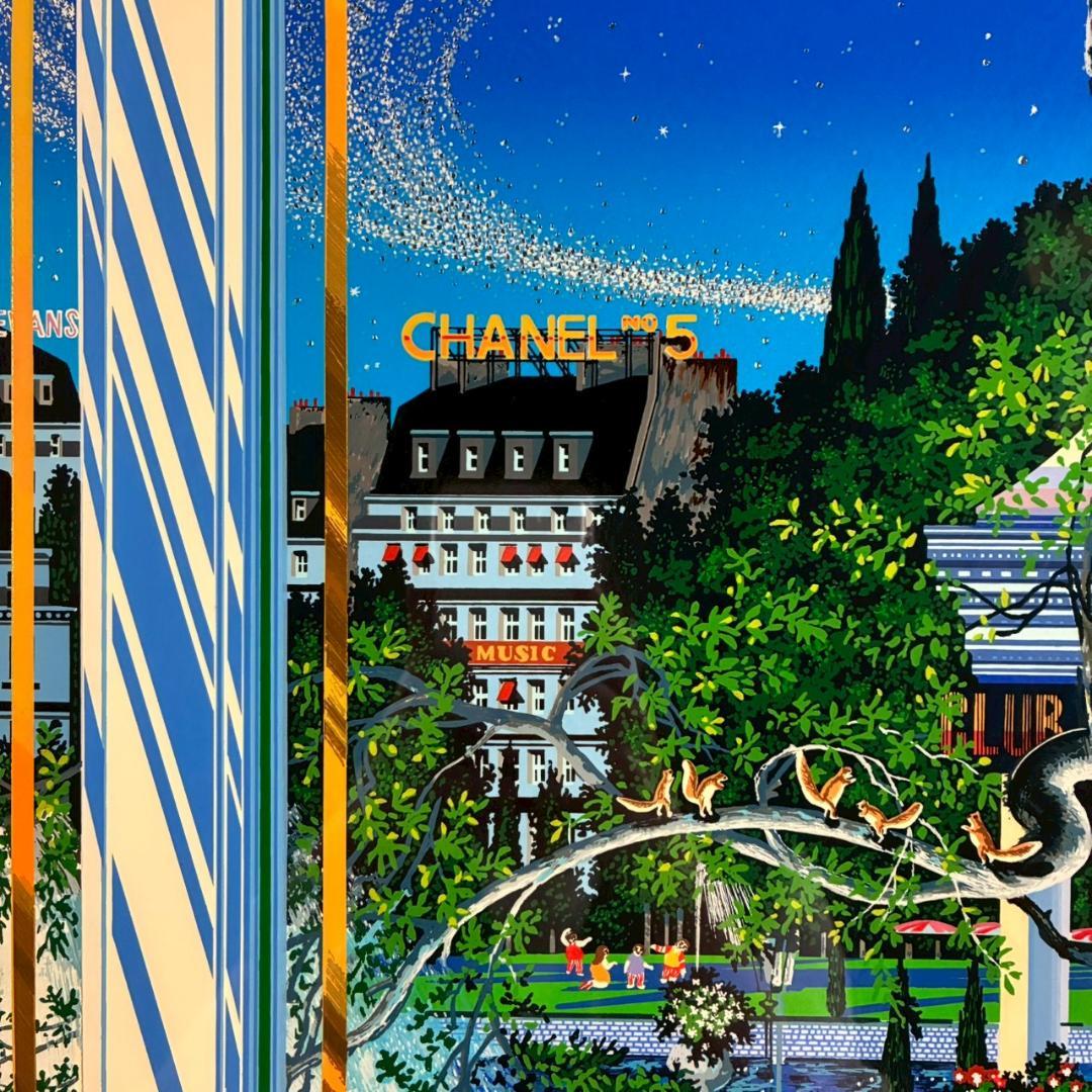 美品 ヒロ・ヤマガタ「イブニングパーティー」シルクスクリーン 大作 直筆サイン入