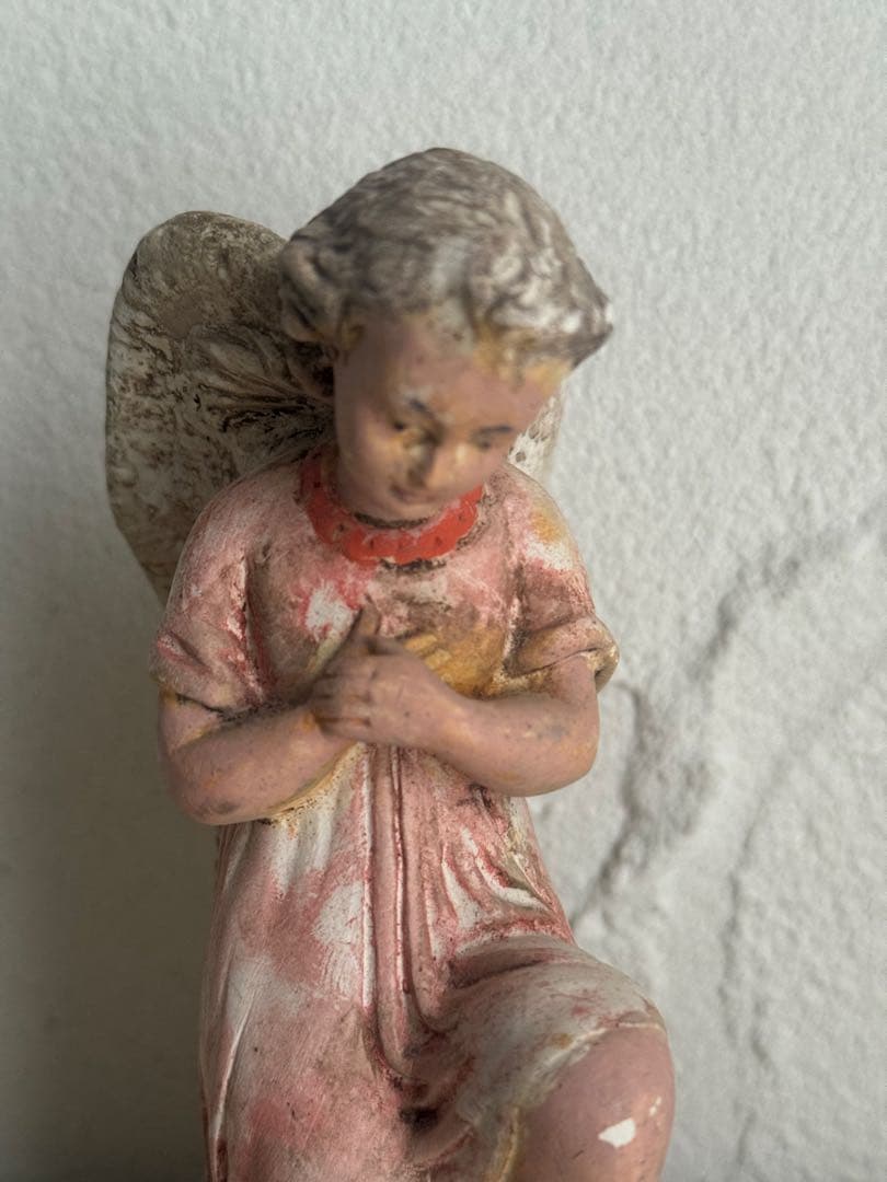 値下げ⭐︎アンティーク　祈りの天使の像　石膏