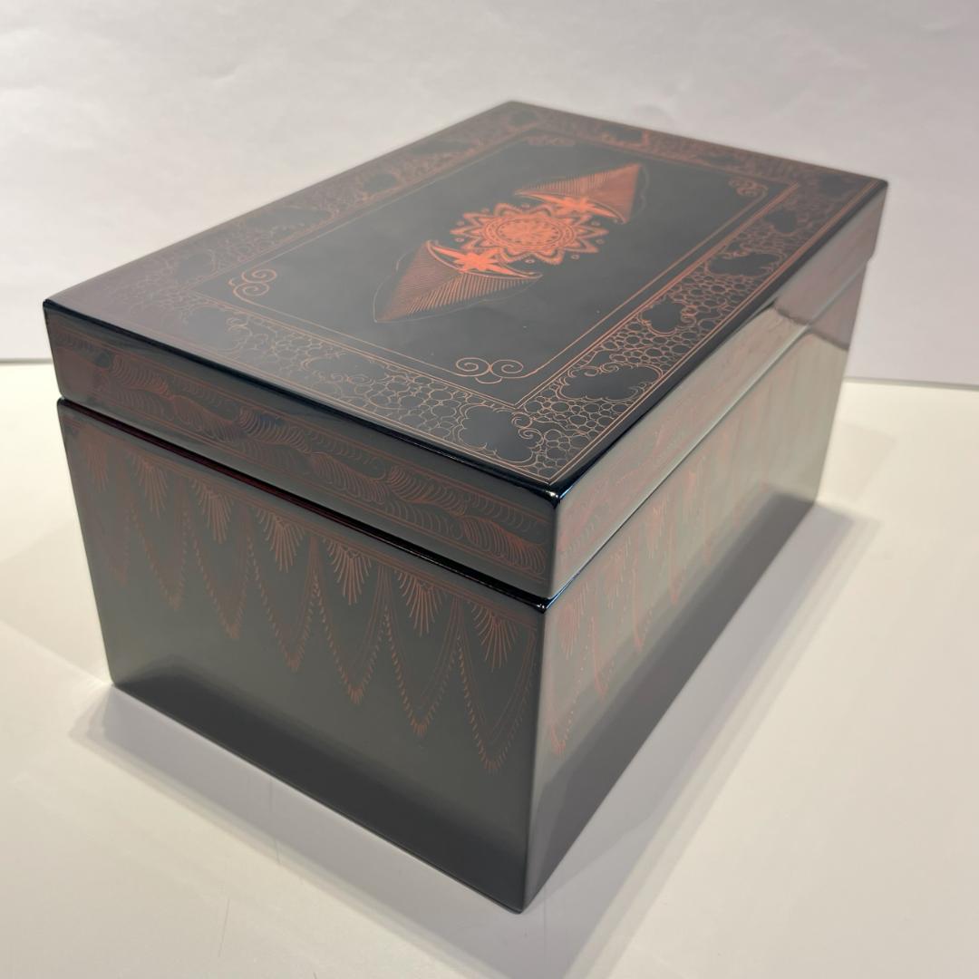 キンマ　茶箱　利休茶箱　茶道具　３点セット　キンマ彫　棗　香合　茶筌筒