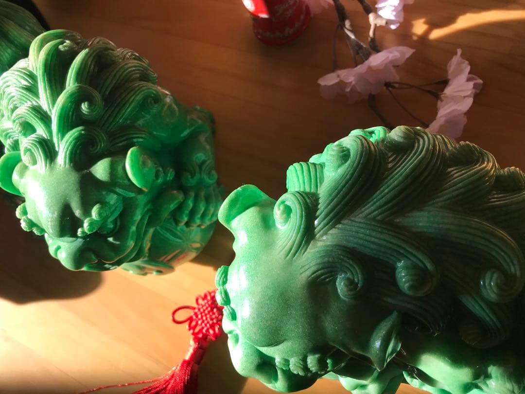 大サイズ　運気上昇！縁起物！沖縄夫婦獅子