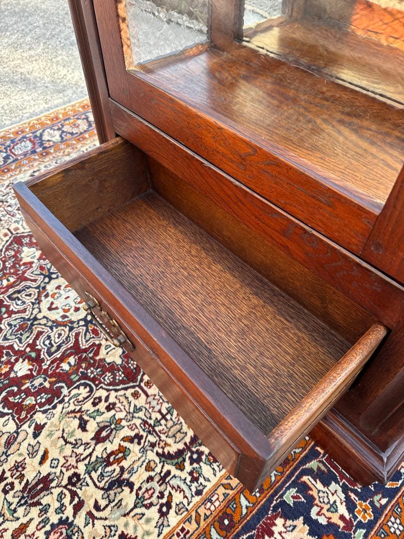 フランダースの家具屋さん オーク無垢 スリムキャビネット 飾り棚 幅73cm