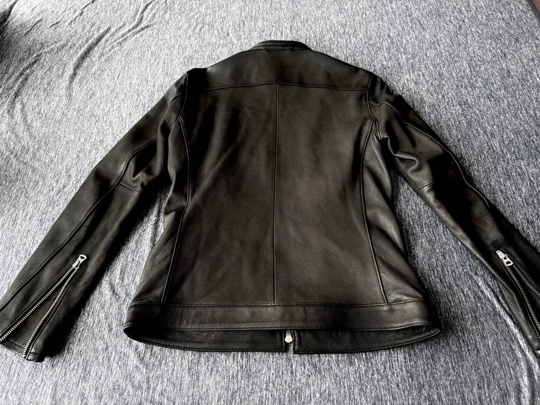 フリークスストア シングルライダースジャケットゴートレザーM 山羊 黒