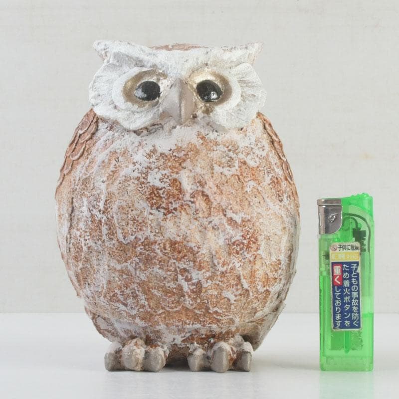 乾漆　梟　香炉　置物　飾り物　燭台　合わせ箱　C　9280