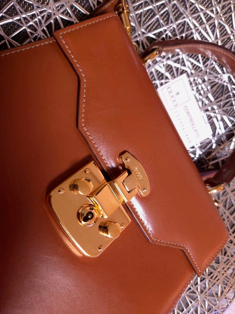 GUCCI ブラウン ハンドバッグ ゴールド金具 グッチ ショルダーバッグ