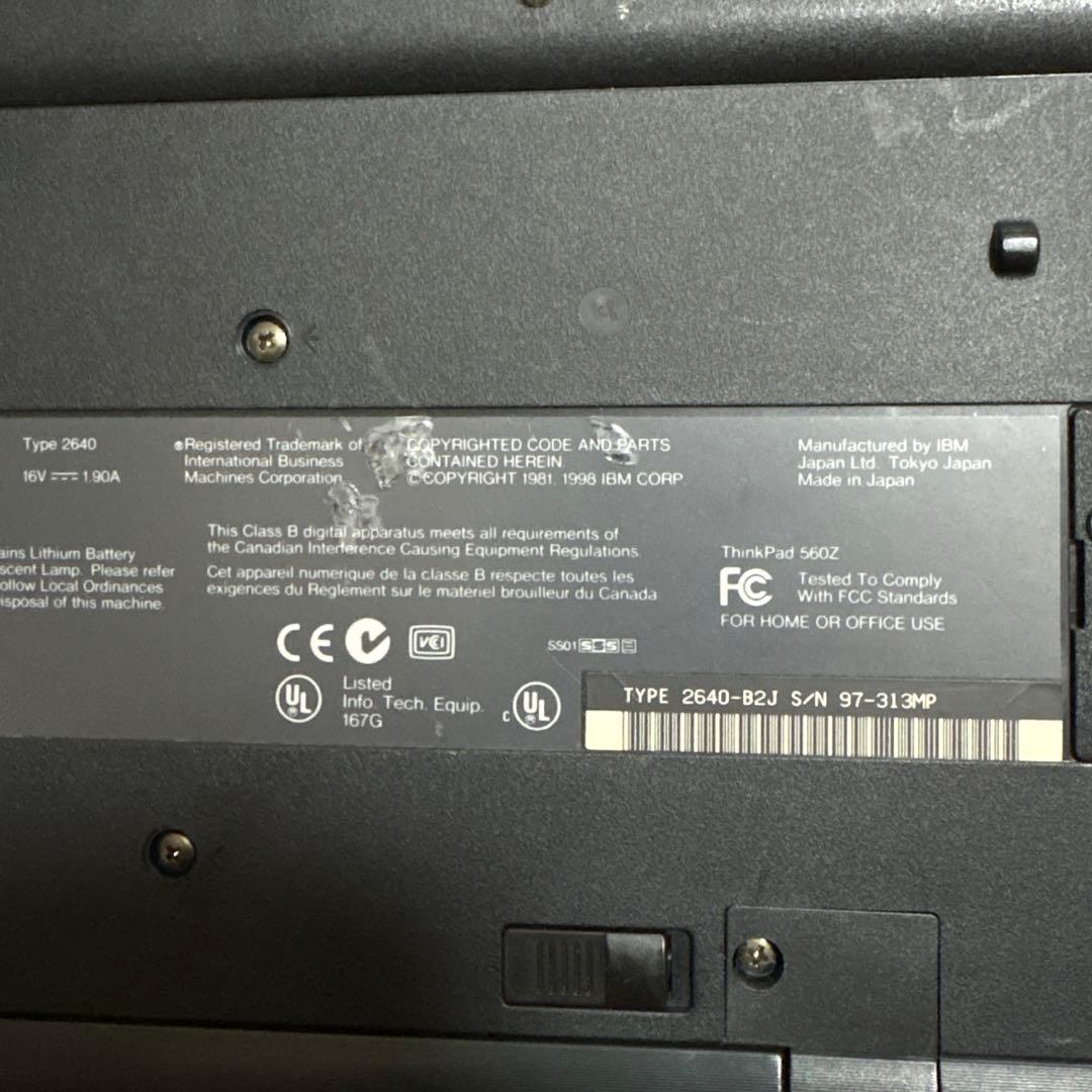 IBM ThinkPad560Z 2640-B2J メモリ128MB