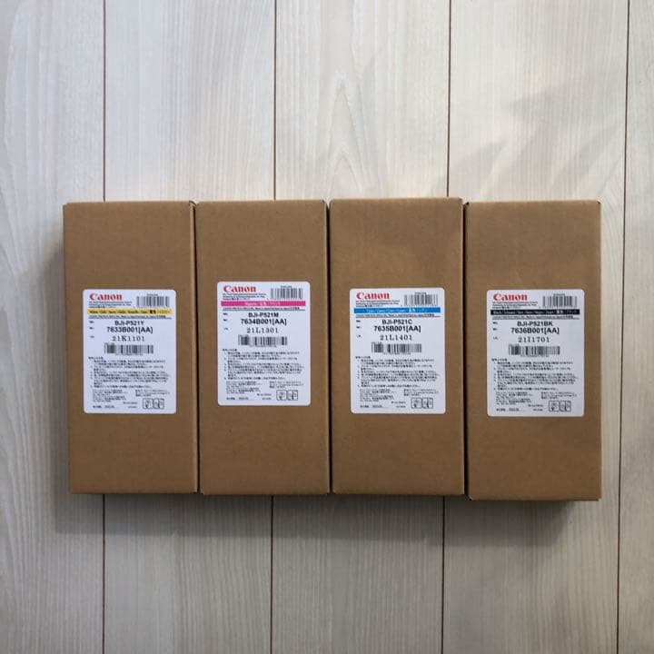 【お値下げ】Canon BJI-P521Y.M.C.BKインク各色1本　新品