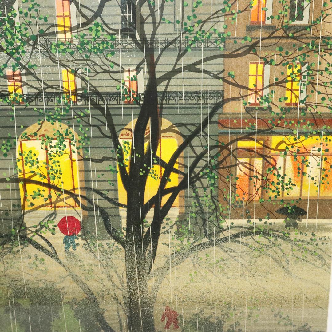 ヒロヤマガタ 「レインドロップス」 シルクスクリーン