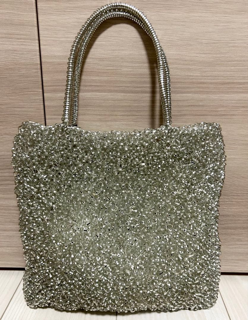 【美品】ANTEPRIMA アンテプリマ スクエア ワイヤーバッグ シルバー