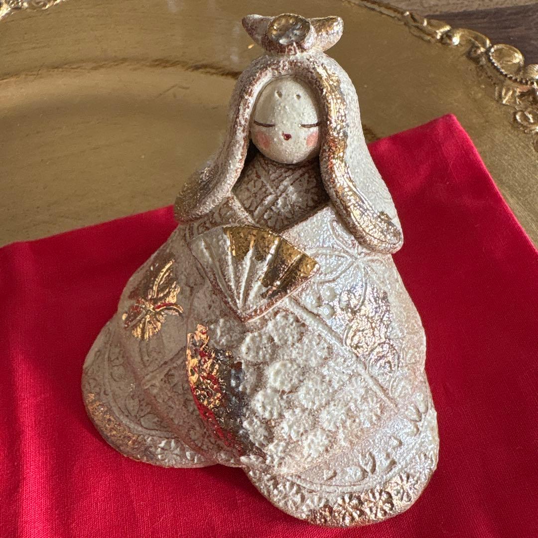 値下げ価格！雛人形 ♡ 陶芸家おひな様 陶器 ゴールド