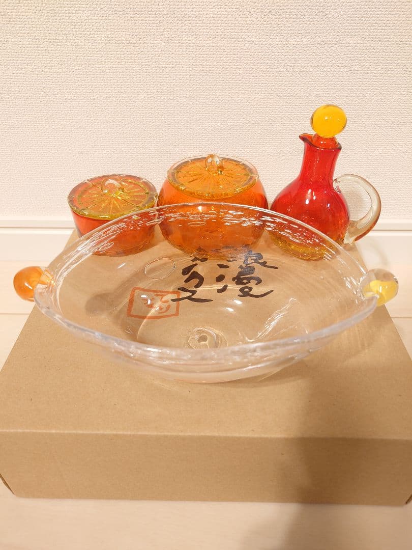 琉球ガラス　小物入れ・キャンディポット・水差し