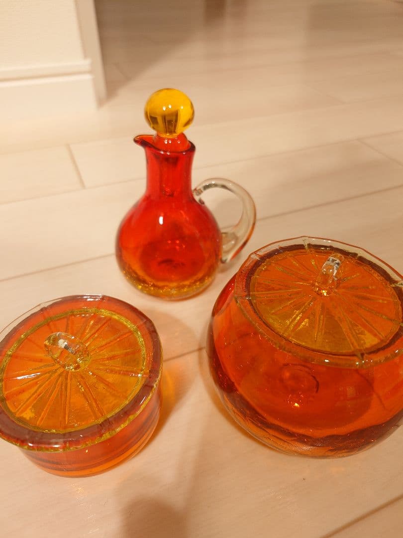 琉球ガラス　小物入れ・キャンディポット・水差し