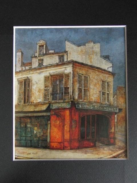 ジャン・ケイム、【パリ・サンモール通】、希少な額装用画集より、新品額装付