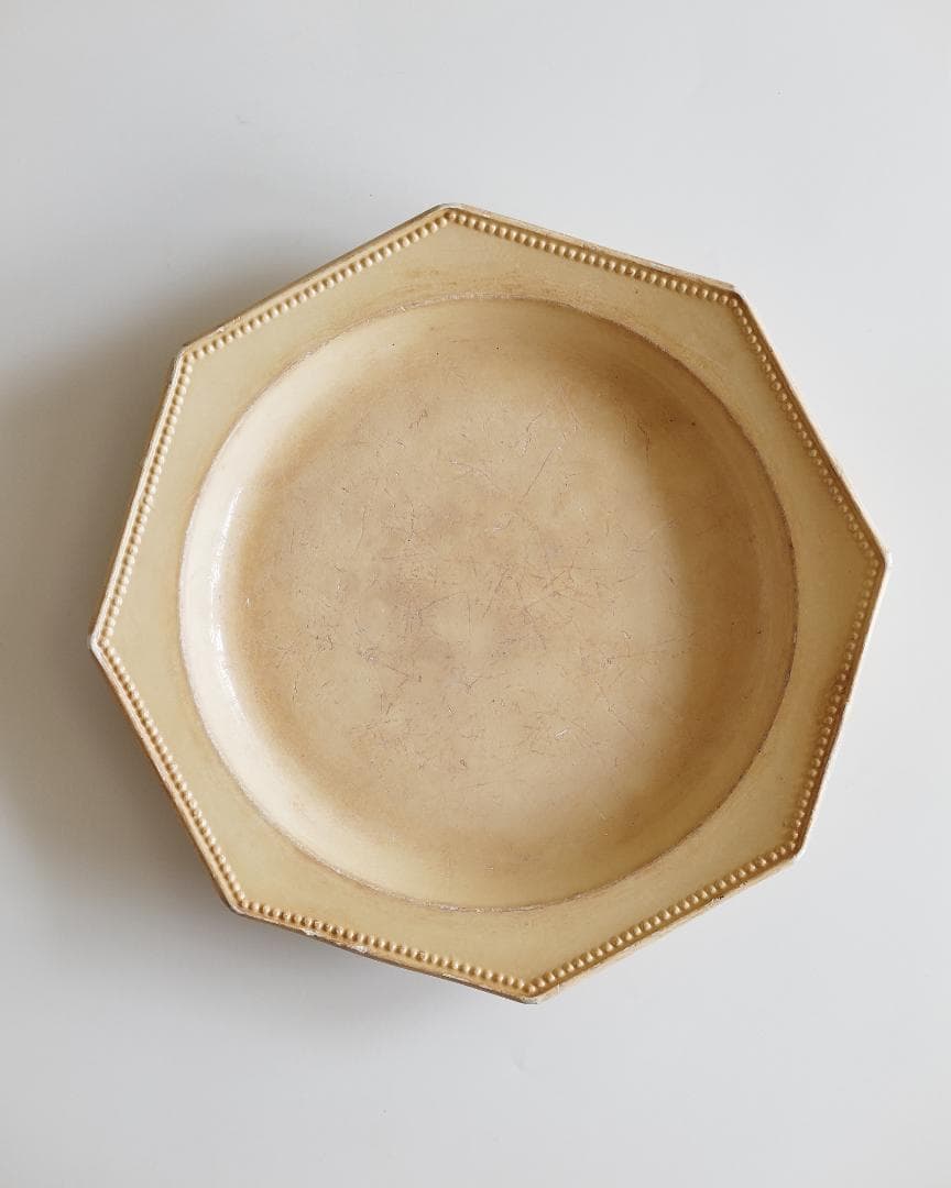 モントロー窯 1820年頃 枯れ果てたオクトゴナル 大皿