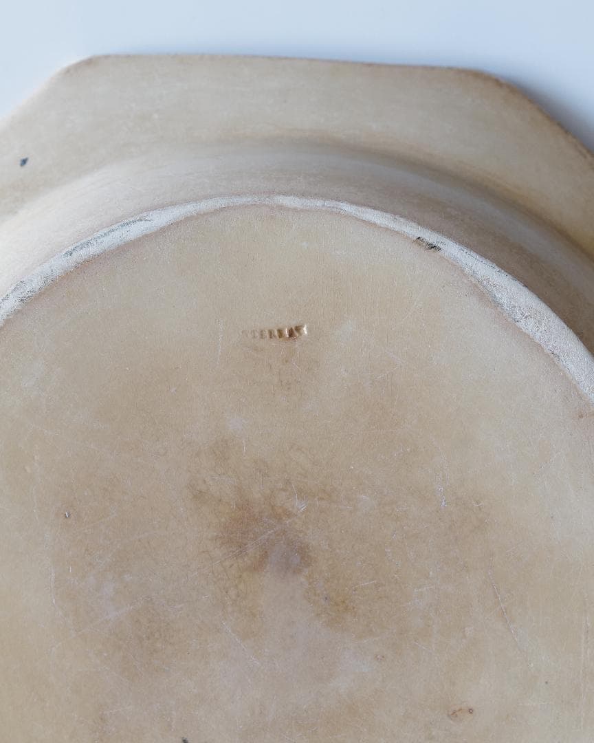 モントロー窯 1820年頃 枯れ果てたオクトゴナル 大皿