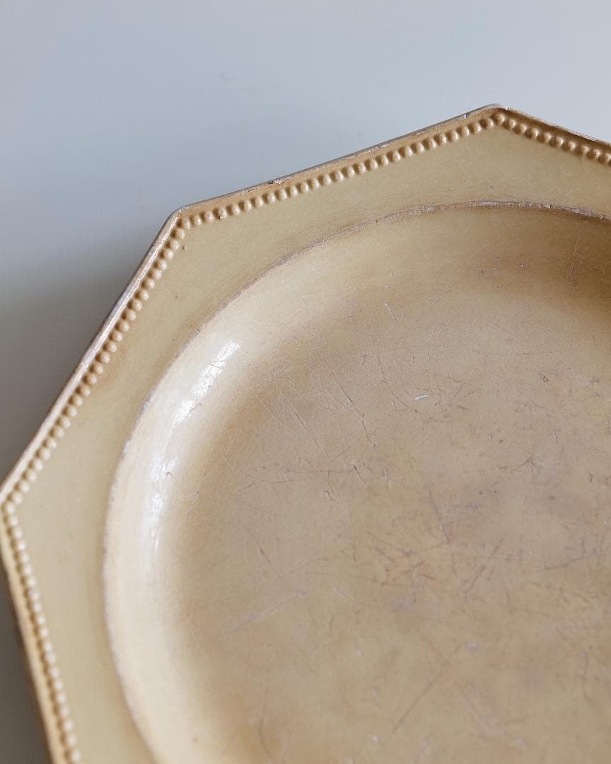 モントロー窯 1820年頃 枯れ果てたオクトゴナル 大皿