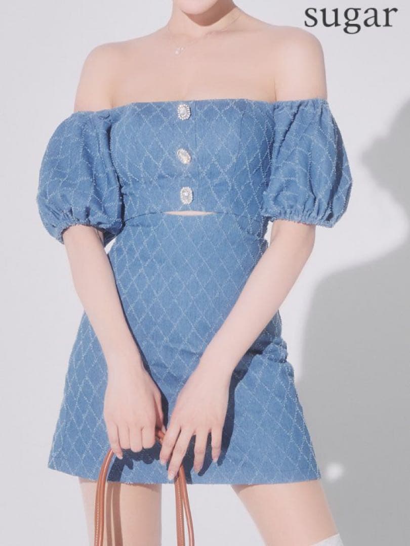 angelr デニムドレス　M ブルー　シュガー