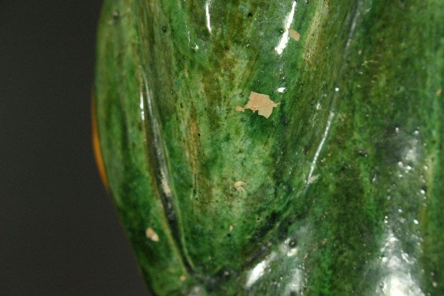 中国美術 唐三彩 宦官 俑 置物 高47cm(LC368)