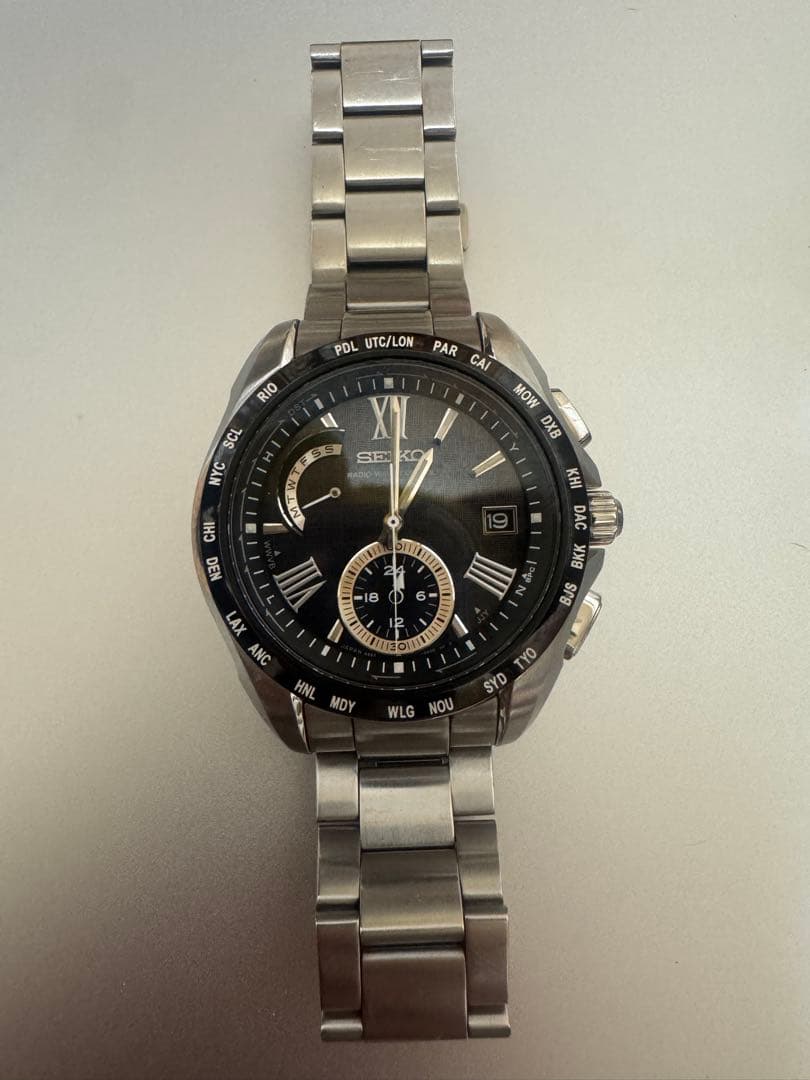 SEIKO 腕時計 ブラック ソーラー