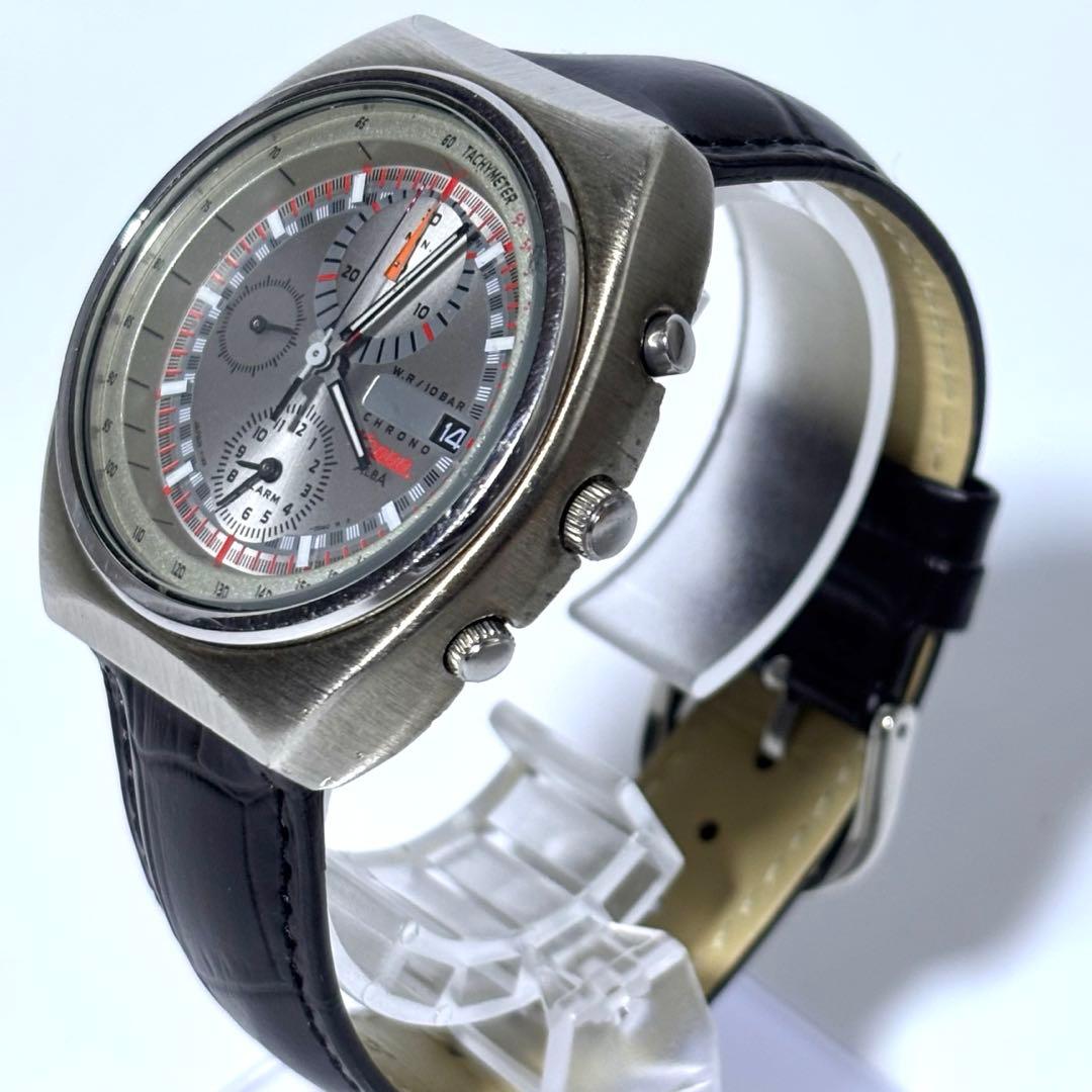 【新品ベルト 稼動】SEIKO アルバ ヴィンテージウォッチ クロノグラフ