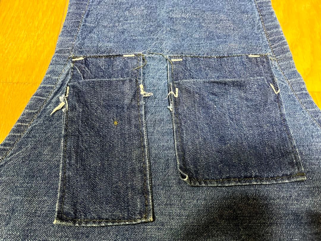 50s 60s ビンテージデニムエプロン　上下　耳付き　vintage