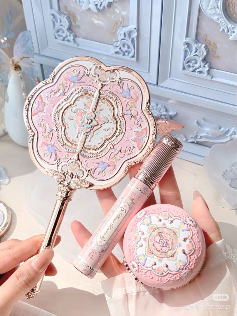 咲　フラワーノーズ　胡蝶雲肩シリーズ　ハンドミラー3点　チークブラシ2点